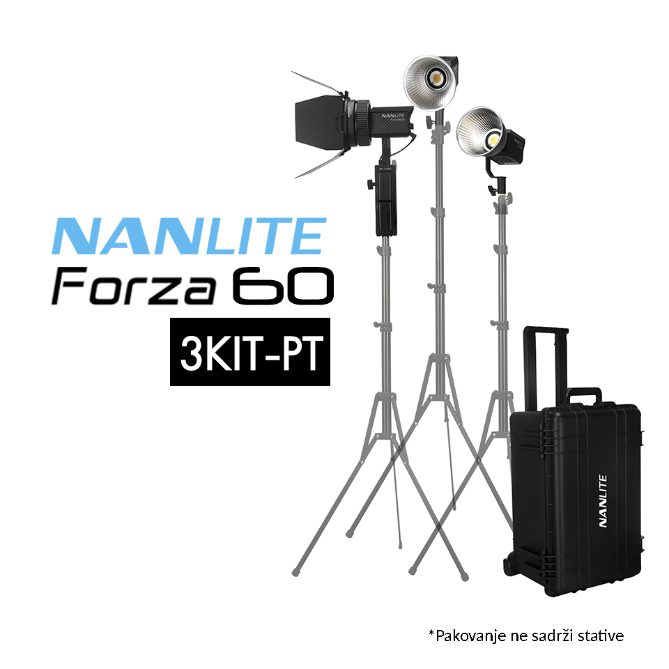 Nanlite Forza 60 3KIT-PT LED Monolight - 1
